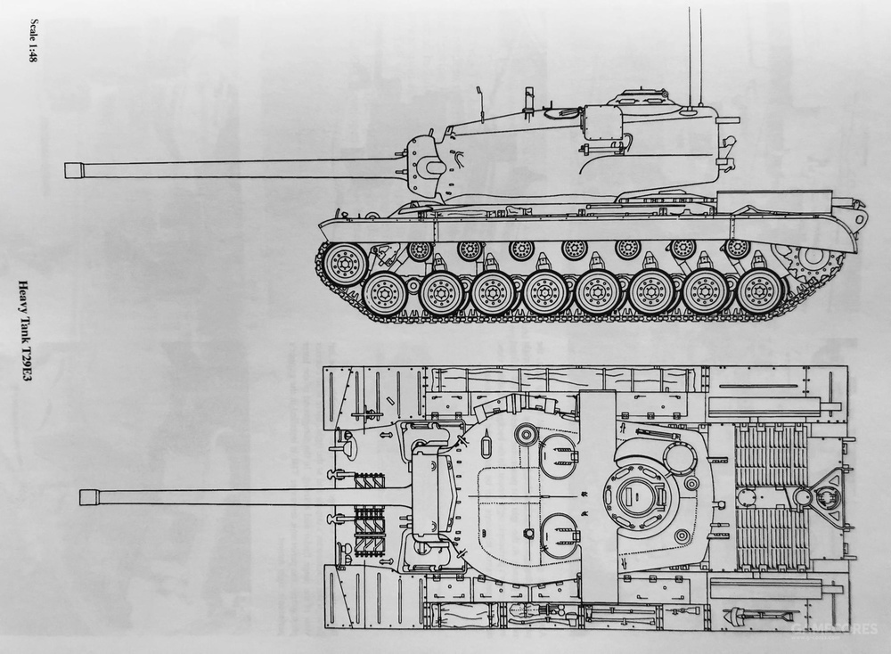 t29e3重型坦克的三视图