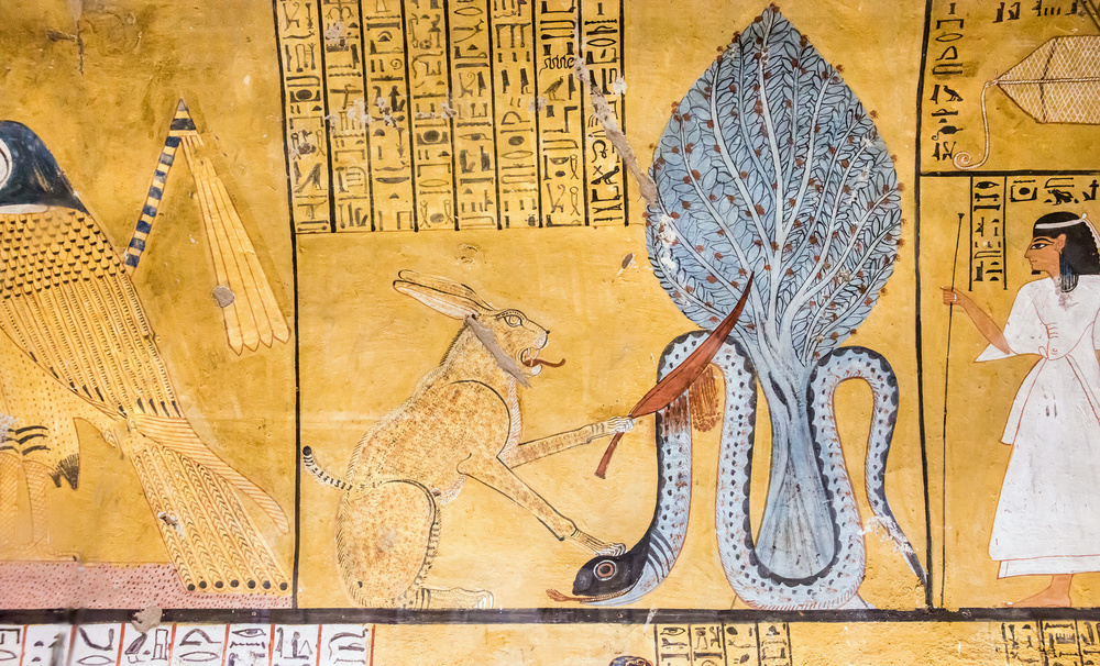 神庙壁画上的大猫大战阿波菲斯