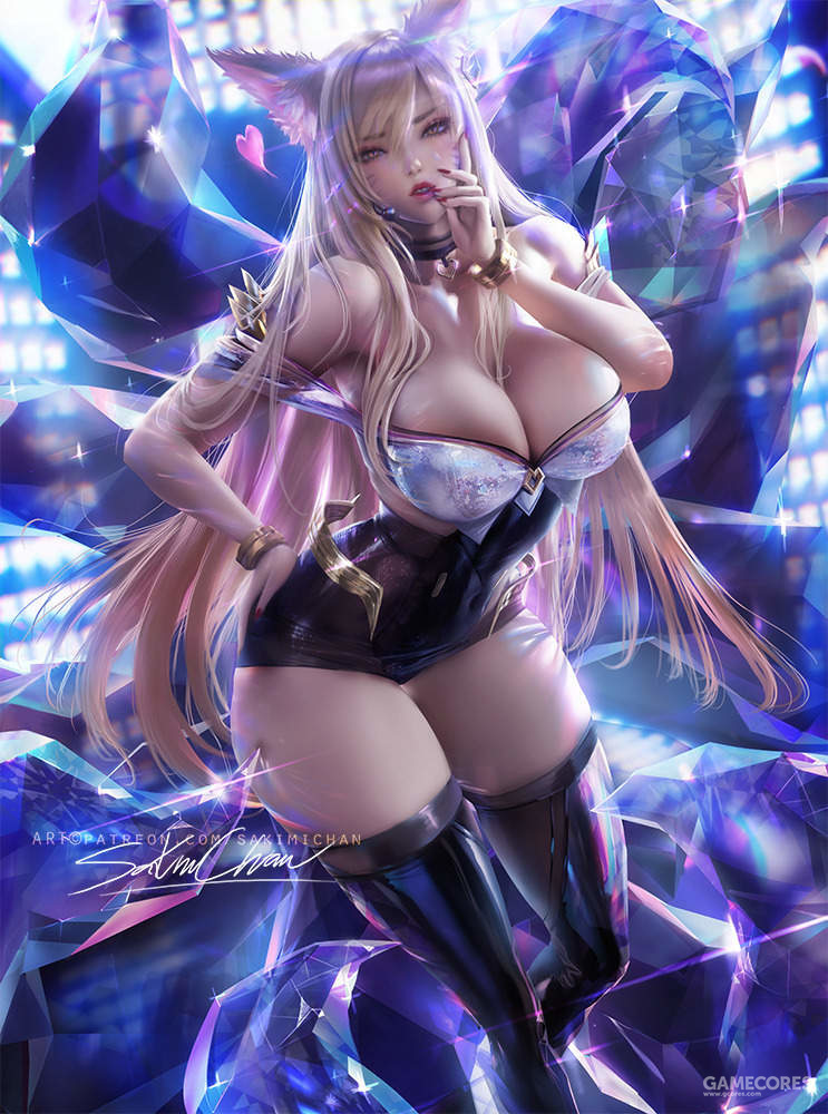 sakimi chan能把《英雄联盟》女团k/da画的多性感?