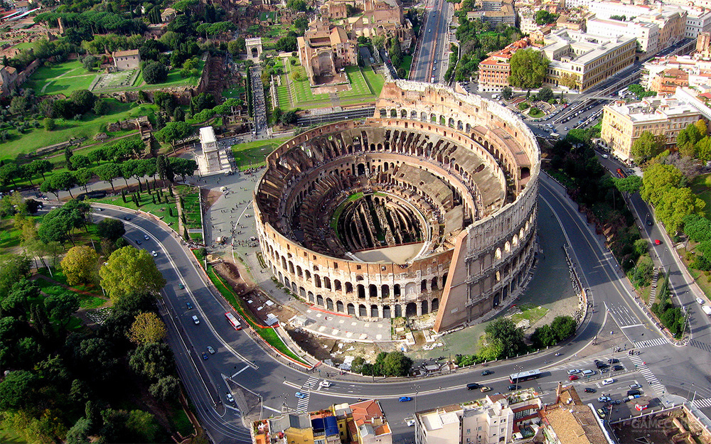 没错,那就是古罗马的标志性建筑—— 大角斗场(colosseum