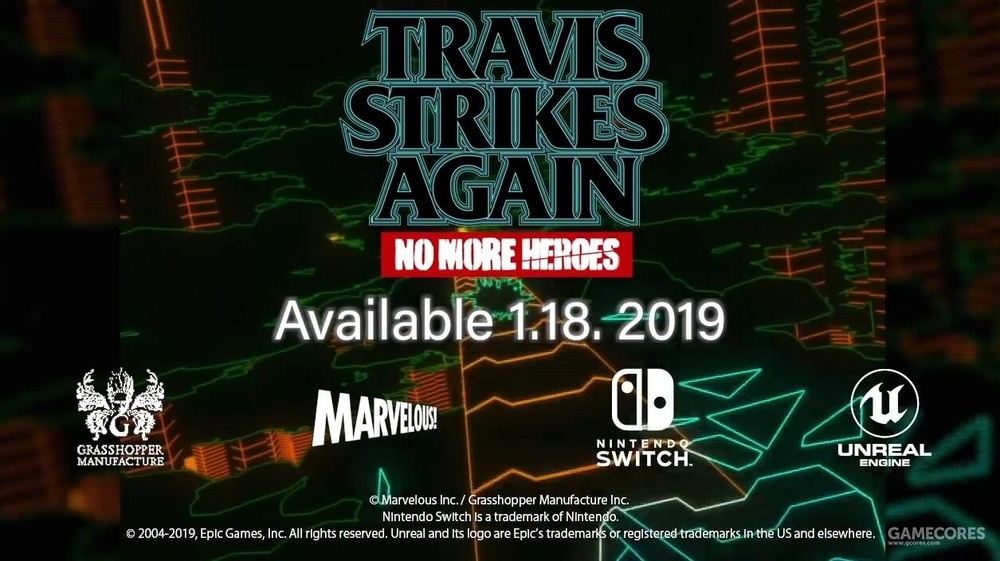 《英雄不再:travis strikes again》公布全新小游戏预告片