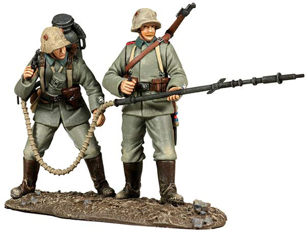 大型版(一战德军兵人wbritain 1/32 1916 german infantry flame