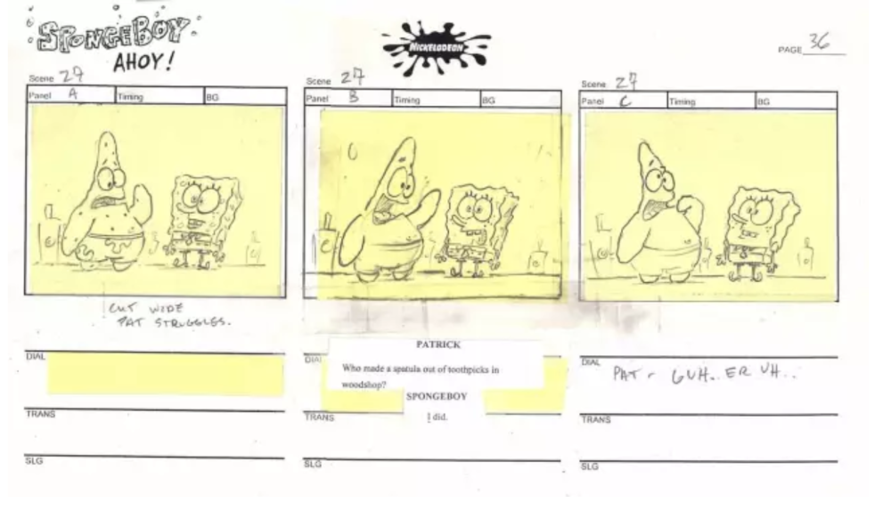 1.海绵宝宝的创造者:史蒂芬海伦伯格Stephen Hillenburg,大学期间的专业是海洋资源,他还曾在奥兰治国家海洋研究所教授海洋生物学。 2.我们最喜欢的蠢萌派大星,原本的人设是一个愤怒的酒吧老板。 3.海绵宝宝的笑声是这样来的:海豚的声音+海鸥的声音+不断用手击打喉咙,就成了海绵宝宝独一无二略带颤抖的笑声。不信你自己试试~ (Tom Kenny曾经在一次采访中如是说,意图是想让观众联想到海洋。) 4.