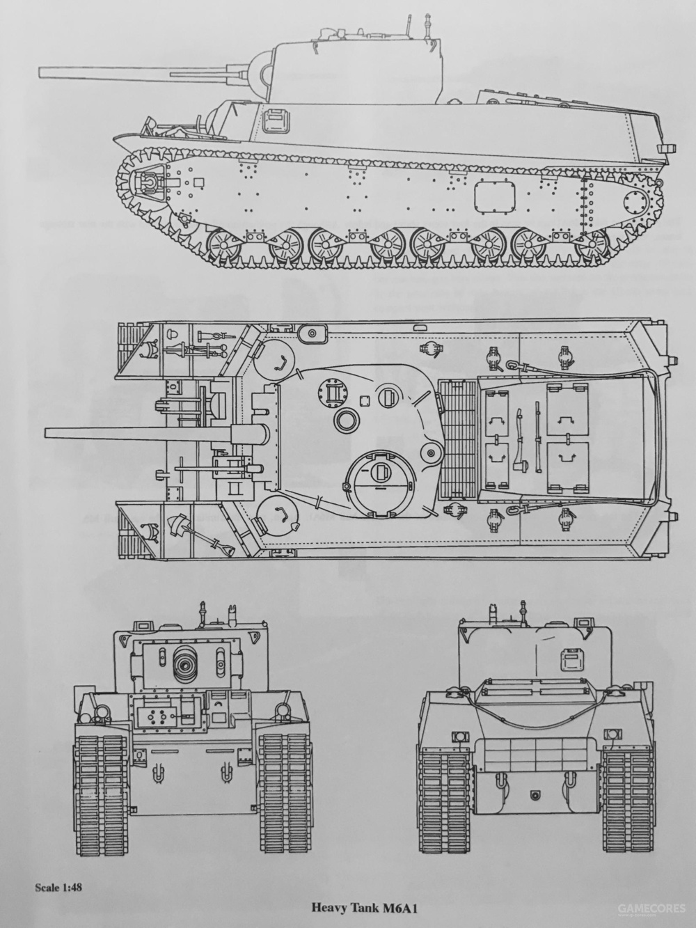 m6a1重型坦克三视图