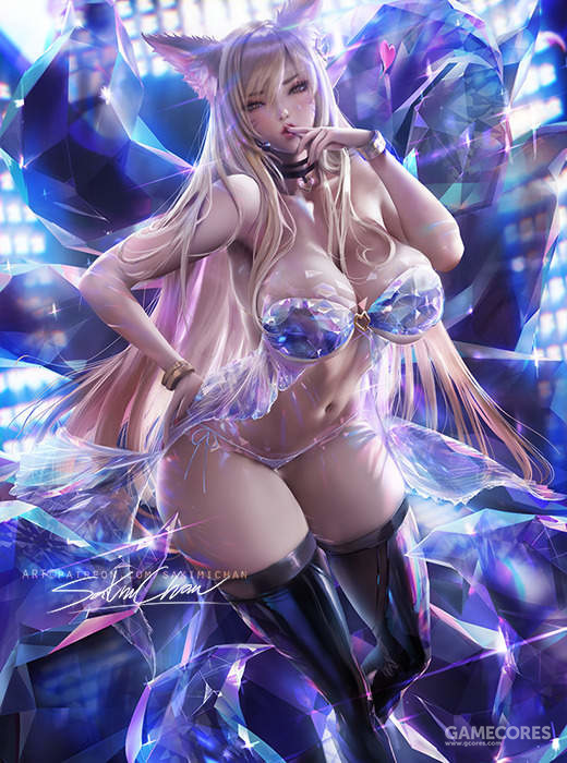 sakimi chan能把《英雄联盟》女团k/da画的多性感?