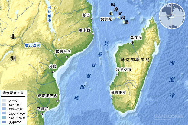 马达加斯加地理位置图