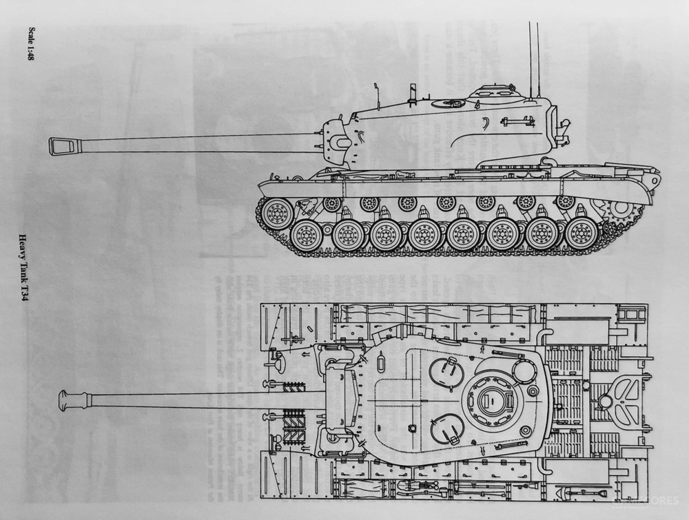 t34重型坦克的三视图