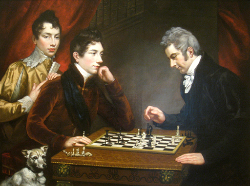 《下棋者(the chess players)》,northcote,约1830