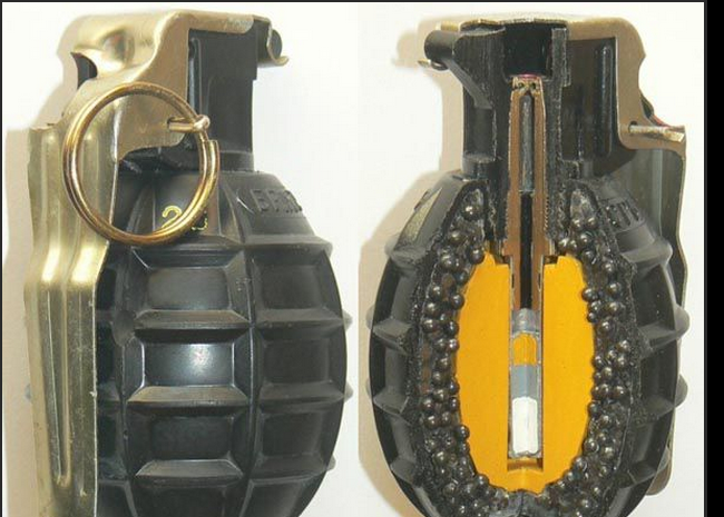 手榴弹内的钢珠