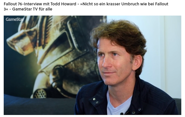 todd howard:《辐射76》没有跨平台游玩的计划