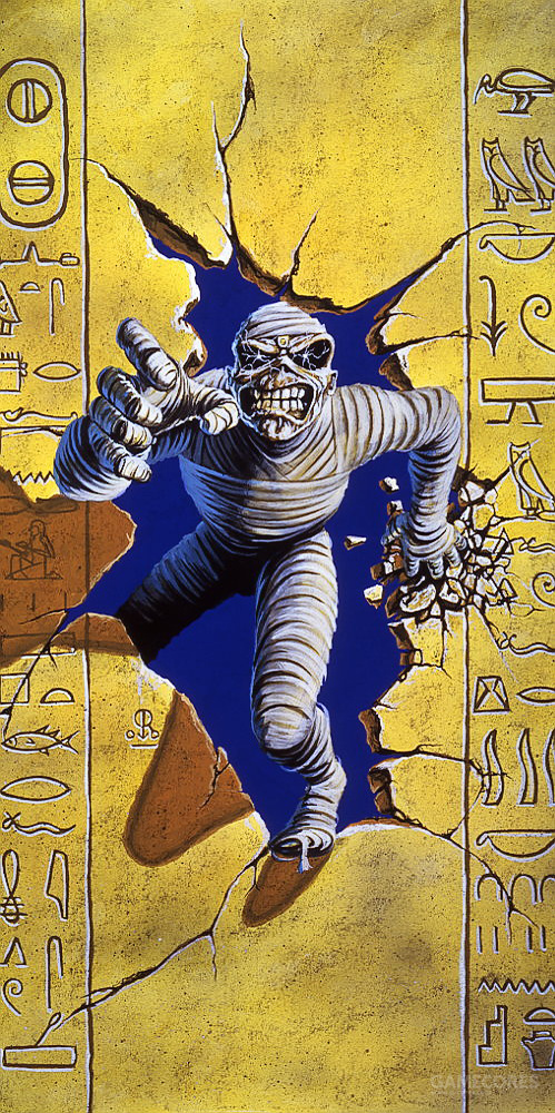 iron maiden乐队吉祥物"eddie"与绘制它的艺术家derek riggs