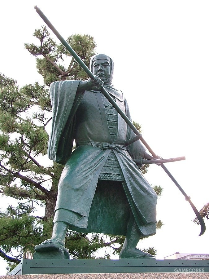 安宅住吉神社内的弁庆雕像