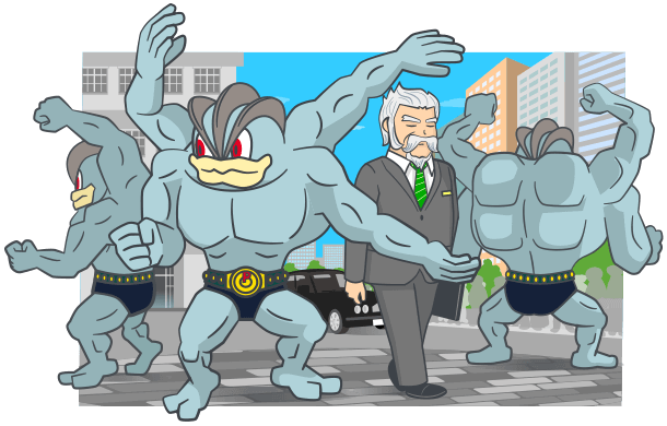 怪力——一个长有四只手的大壮宝可梦