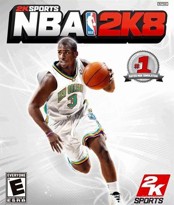 《nba 2k8》游戏封面,封面人物是第一控卫保罗