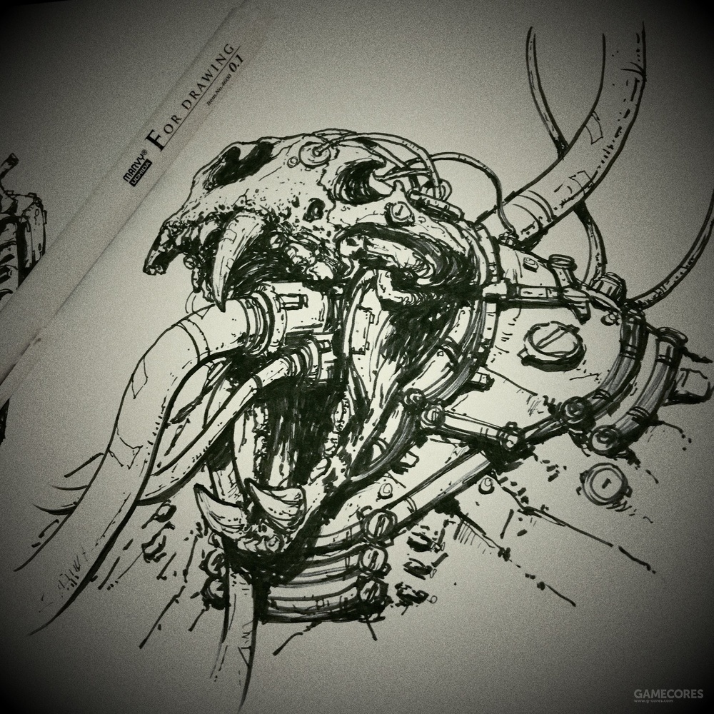 纸上的机甲梦:我的科幻概念设计手稿原画