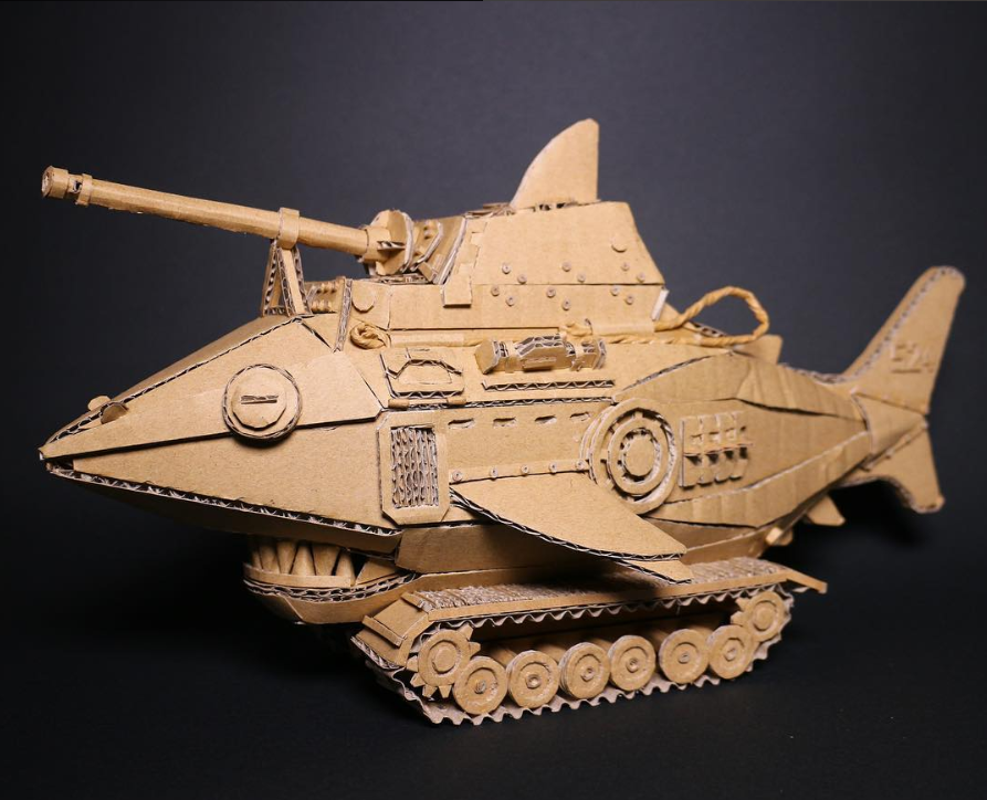 瓦楞纸的无限可能:纸箱艺术家大野萌菜美作品欣赏