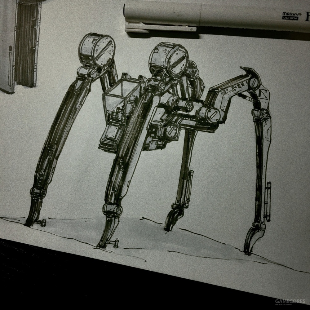 纸上的机甲梦:我的科幻概念设计手稿原画