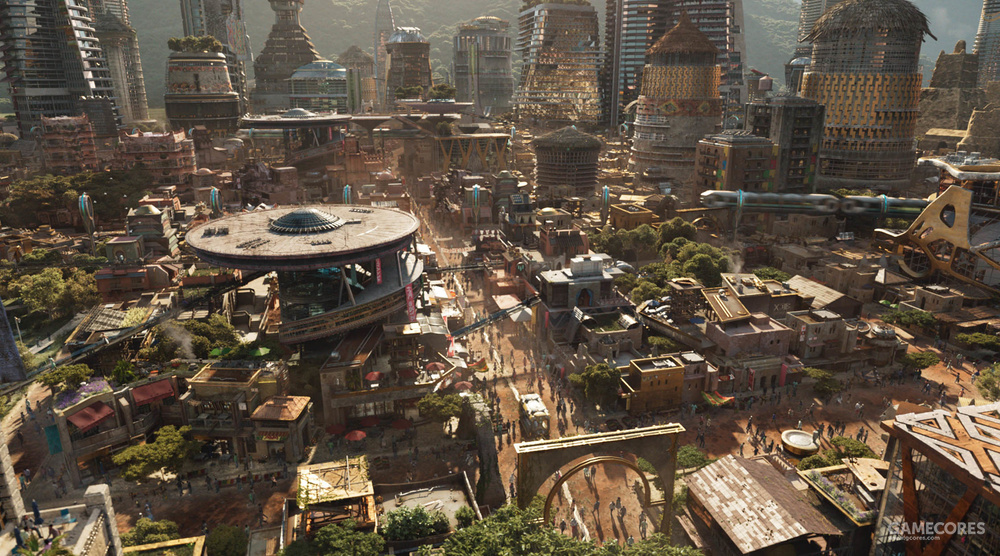 《黑豹》的瓦坎达城市,城市建筑脱胎自南非的传统