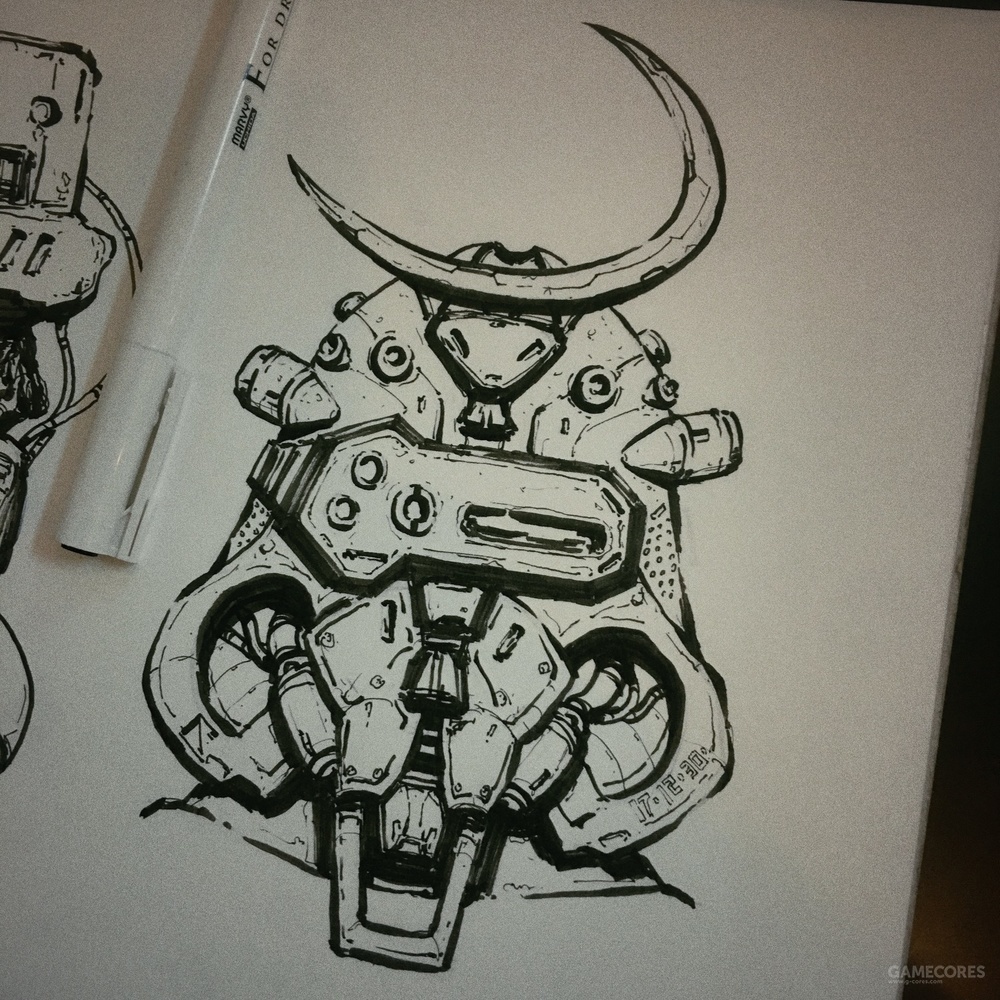 纸上的机甲梦:我的科幻概念设计手稿原画